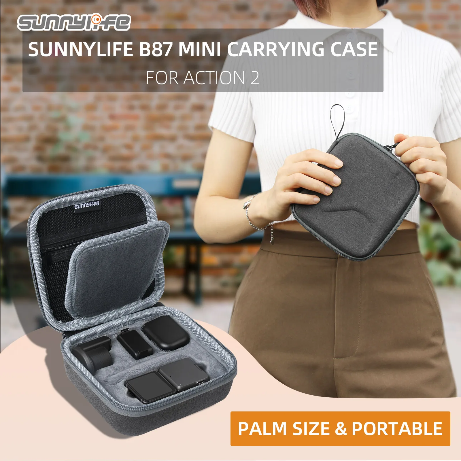 

Sunnylife B87 Mini Carrying Case Portable Handbag Storage Bag Accessories for ACTION 2