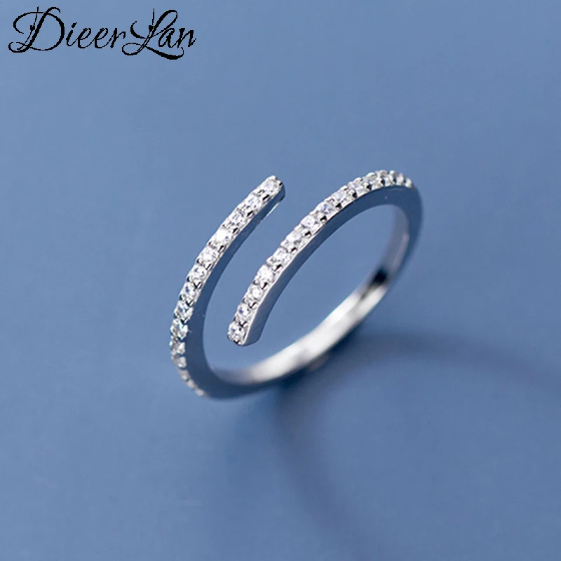 

Регулируемые кольца из серебра 925 пробы с фианитами