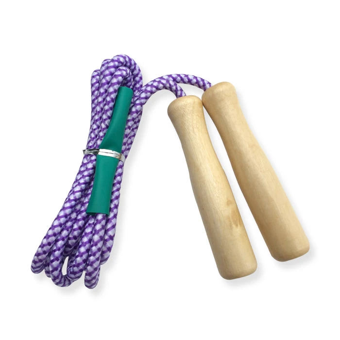 Спортивная Скакалка с деревянной ручкой детское оборудование для фитнеса