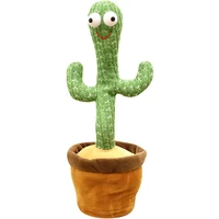 singing toy dancing cactus toy electronic shake dancing toy plush cute dancing cactus for home decoration and children playing