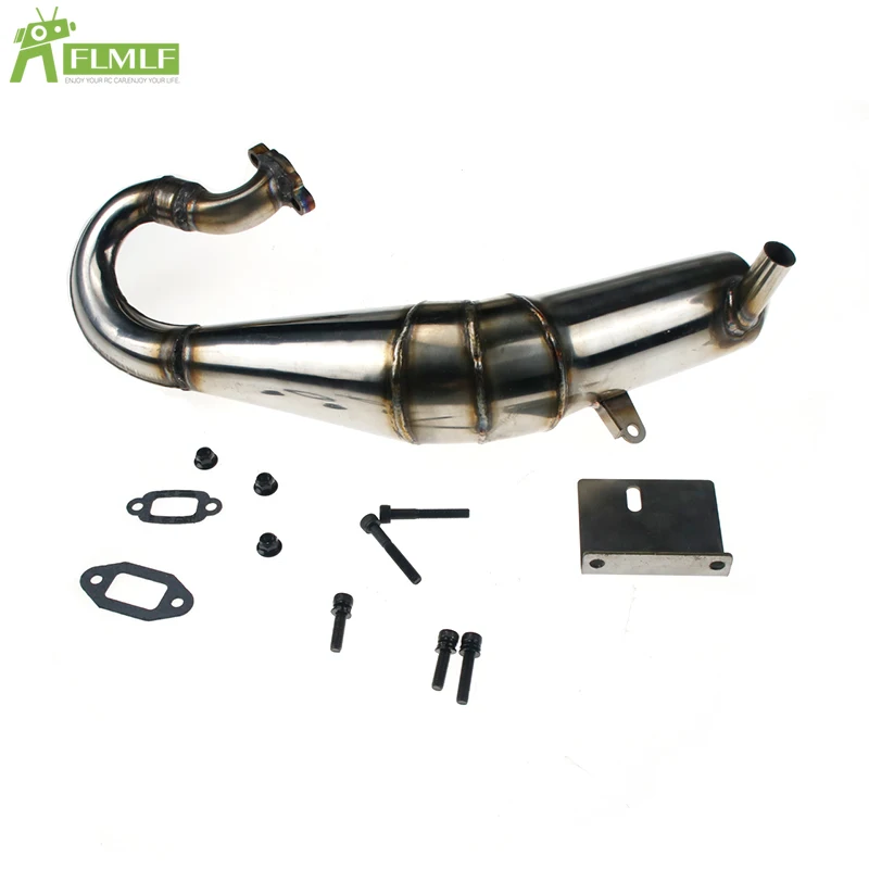 Бесшумная выхлопная труба R2 (материал из нержавеющей стали) подходит для 1/5 Losi 5ive T