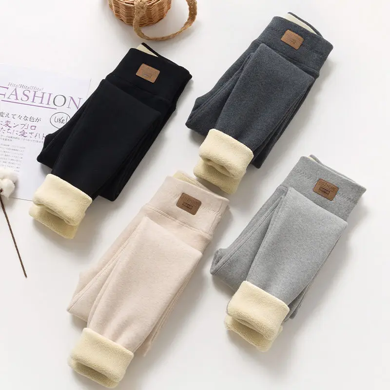 

Baby Pants For Winter Girls Plus Velvet Thicken Leggings Kids Warm Leggings Children Girl Skinny Pencil Pants Slim Warm Trousers