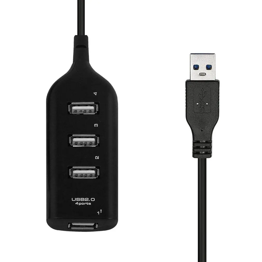 

Compact Size Mini 4 Port USB 2.0 High Speed Hub Splitter Adapter 480 Mbps for PC Laptop Wit USB Cable
