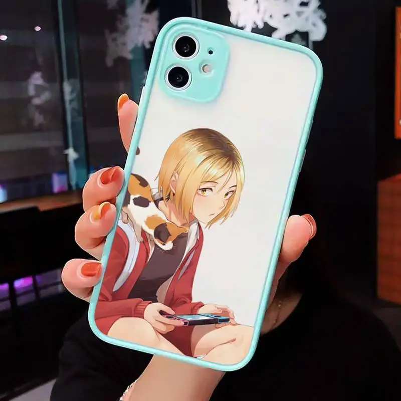 

Kenma Kozume of Haikyuu Anime Phone Cases matte transparent For blue iPhone 7 8 x xs xr 11 12 pro plus max mini Clear Funda