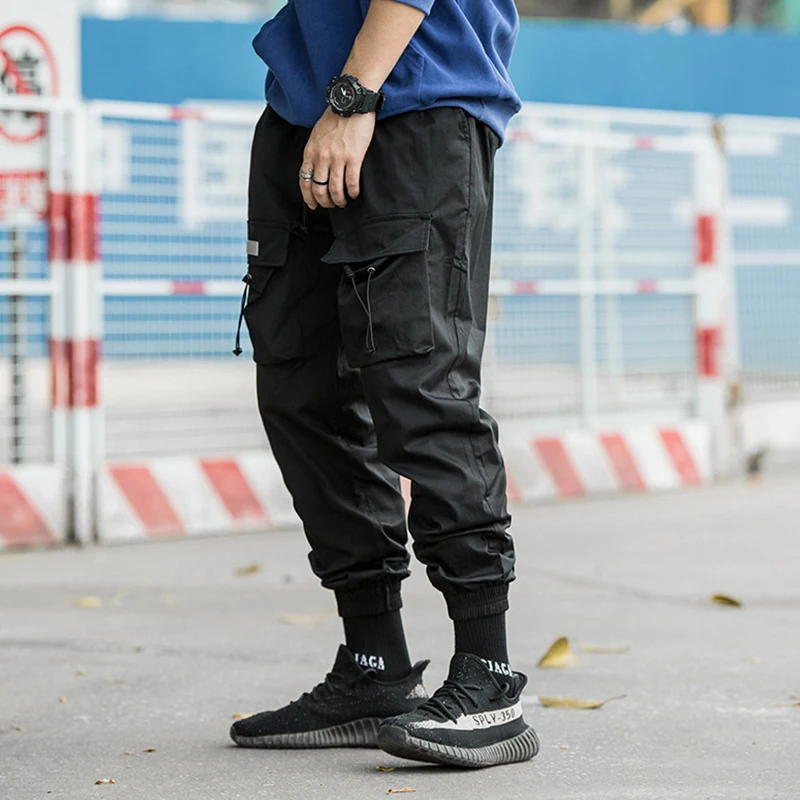 Новинка 2019 мужские Модные осенние хлопковые брюки Комбинированные в стиле хип
