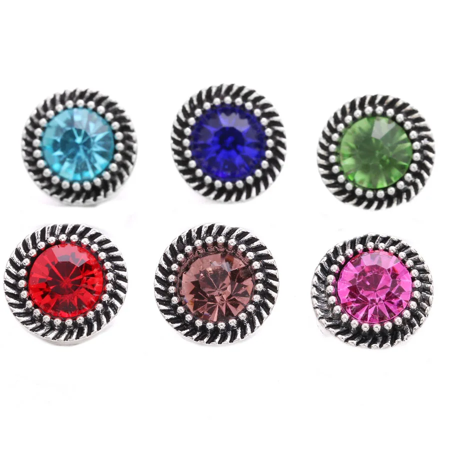 10 шт./лот Новое поступление 12 мм круглые мини-пуговицы со стразами ювелирные