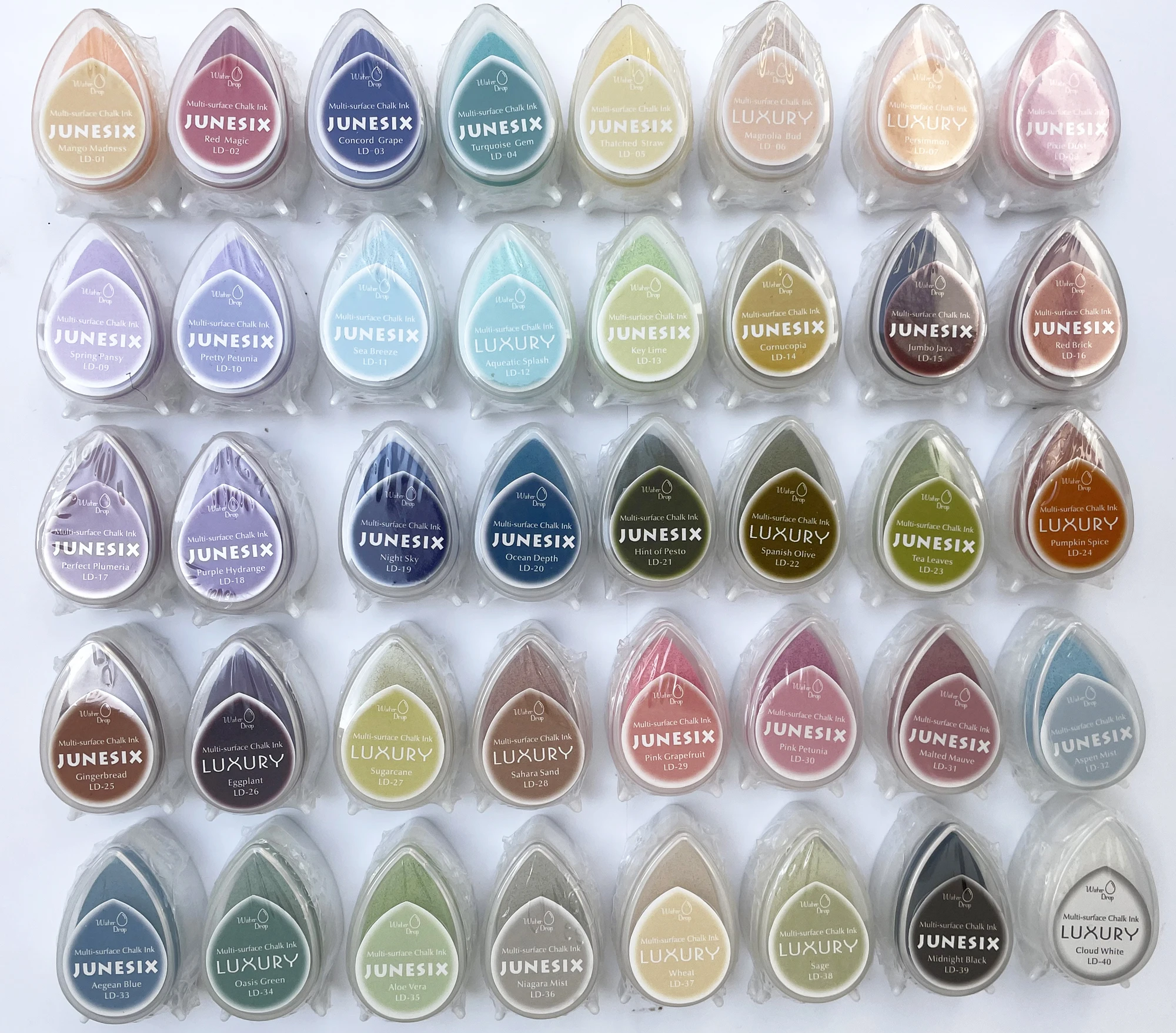 40 цветов пигментные Меловые чернила в форме глаз липкие чернильные прокладки для