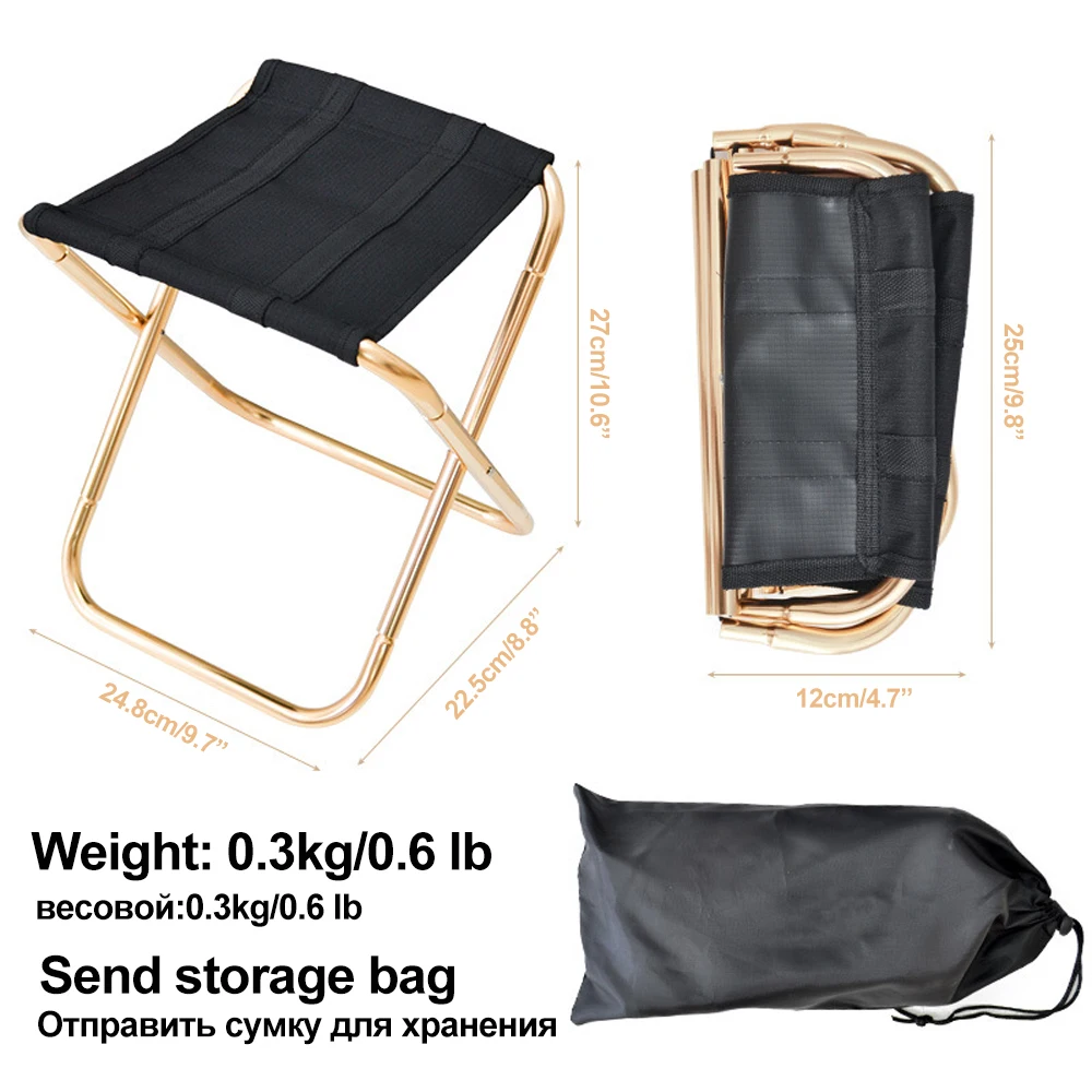 HooRu портативный складной стул для пикника пляжный кемпинговый рыбалки легкий