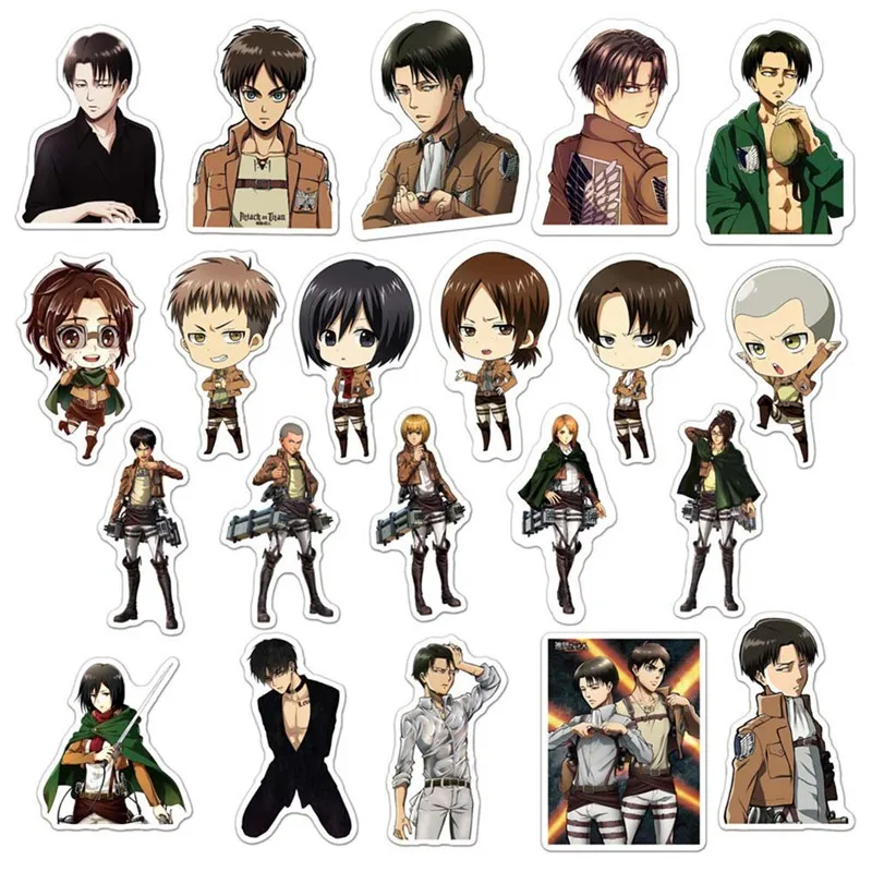

50Pcs/Set For Skateboard Motorcycle ScrapbookDiy Toy Laptop Snowboard Luggage Attack On Titan Anime Sticker Cartoon Sticker