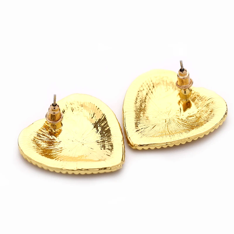 

Women Lady's Statement Earring Metal Love Heart Stud Earrings Party Jewelry