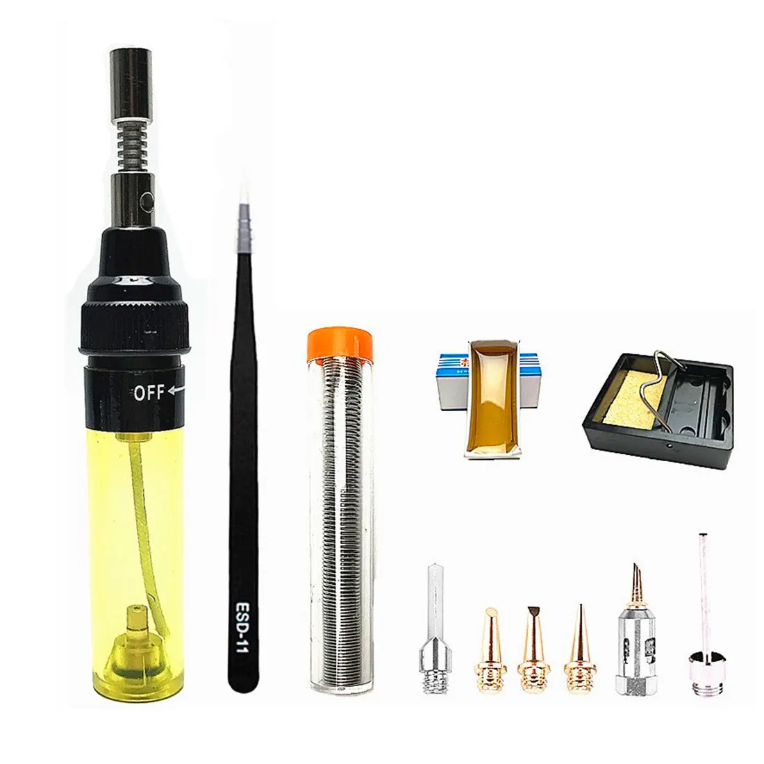 

Butane Gas Welding Soldering Iron Pen Shaped Cordless Gas Burner Gun Portable Outdoor Soldering Iron Blow Torch Tool1300 Celsius