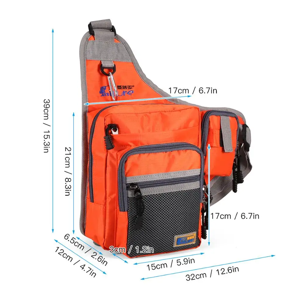 

Fishing Bag Waterproof Canvas Fishing Rod Cover Bag Large Capacity Fishing Reel Lure Backpack Outdoor Shoulder Bags Box