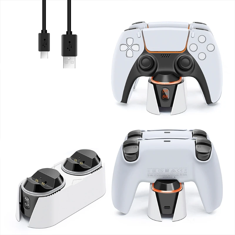 

Controller Quick Charger Station for PS5, Upgraded Fast Charging Dock Holder, Built-in Smart Chip,Over-charge Protection