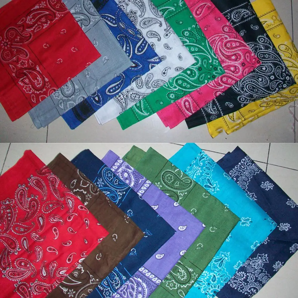 

Unisex Square Paisley Cycling Riding Bandana Hiphop Head Neck Scarf Headwear