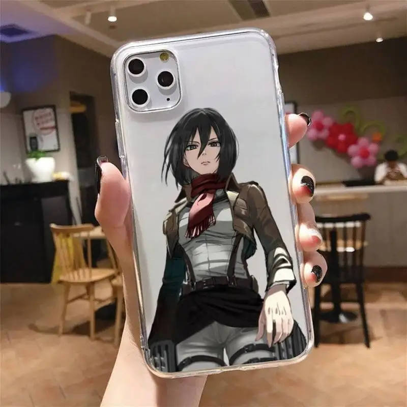 

Anime Japanese attack on Titan Phone Case Transparent soft For iphone 5 5s 5c se 6 6s 7 8 11 12 plus mini x xs xr pro max