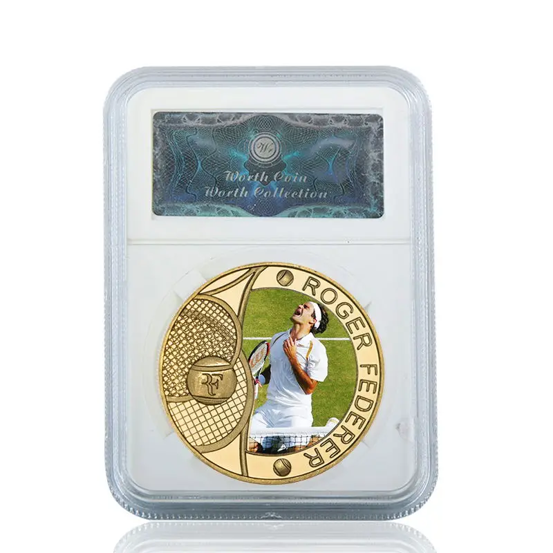 Швейцарский игрок тенниса позолоченные памятные монеты коллекционные предметы