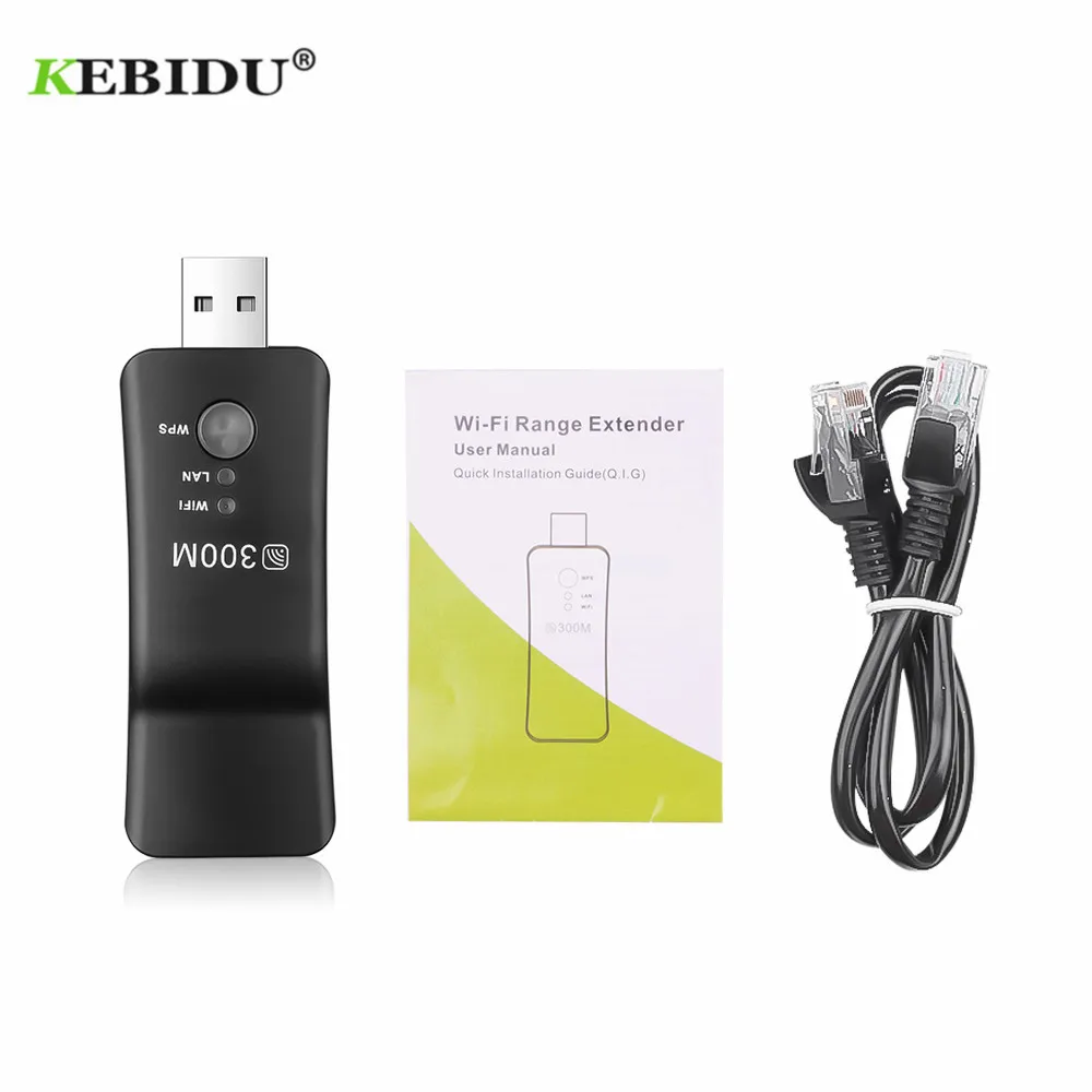 KEBIDU 300 Мбит/с USB беспроводной Wi Fi смарт ТВ сетевой адаптер Универсальный HDTV RJ45 Lan