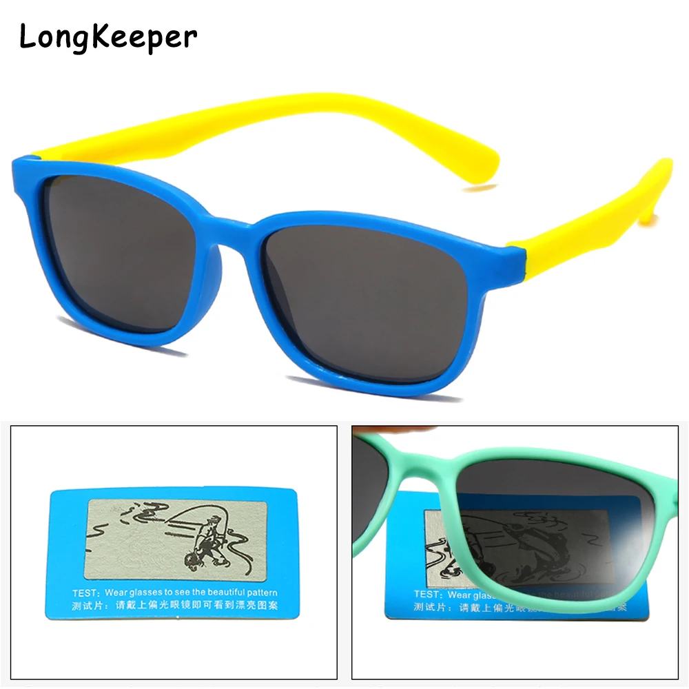 

Kids Square Polarized Sunglasses Children Brand Designer TR90 Flexible Safety Eyeglasses Boys Girl Vintage UV Shades Sun Glasses