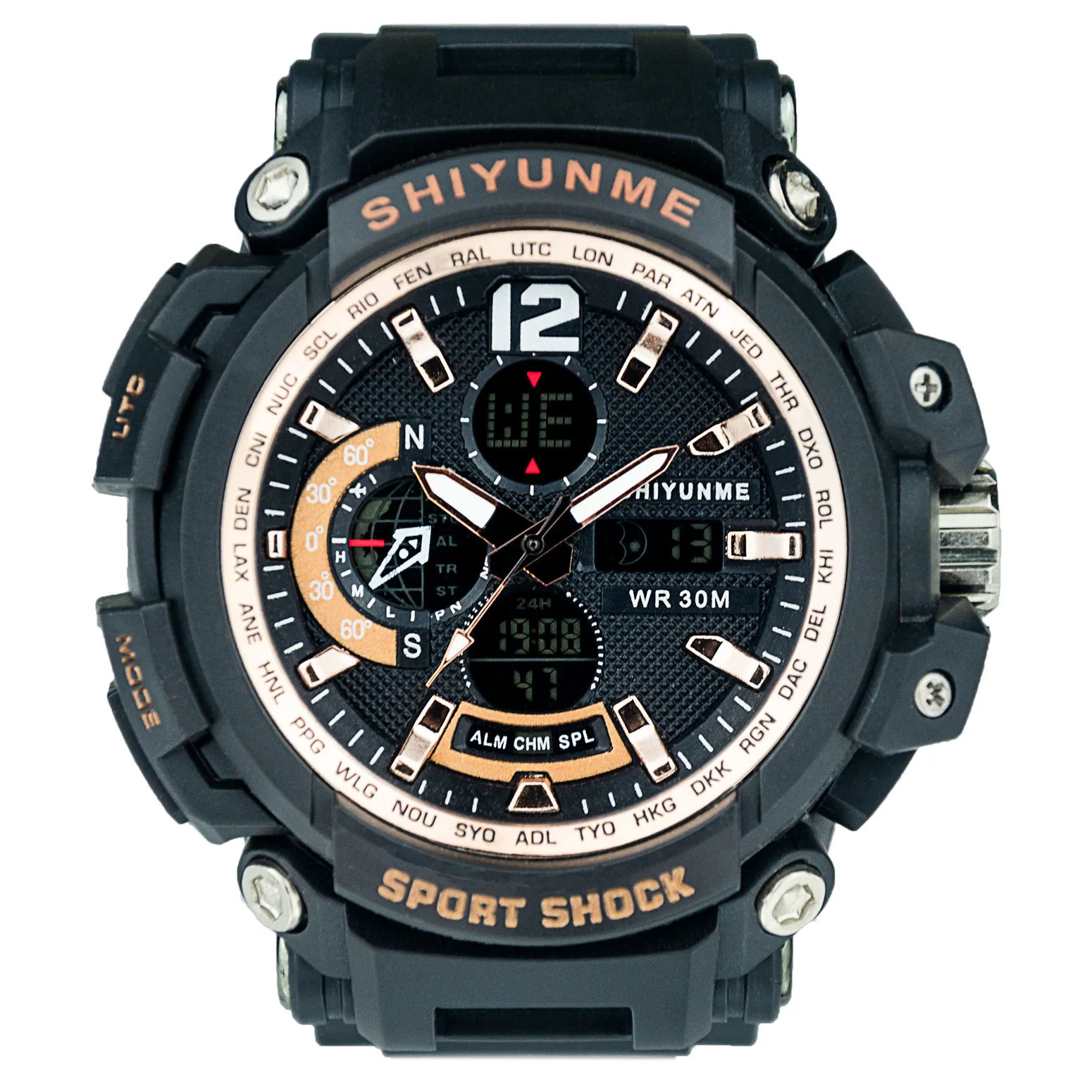 

AAA Men's Sports Watches Blue Waterproof Quartz Double Screen Luxury Wrist Military Leisure Fashion Wristwatch Special Offer