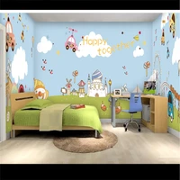 custom wallpaper mural happy childrens fun amusement park childrens room background wall interior decoration painting