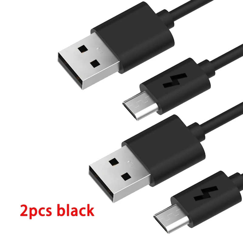 ZMI Micro USB кабель 1 м быстрое зарядное устройство и Дата-кабель USB ЗУ для мобильного телефона кабель для samsung LG huawei - Цвет: 2pcs black