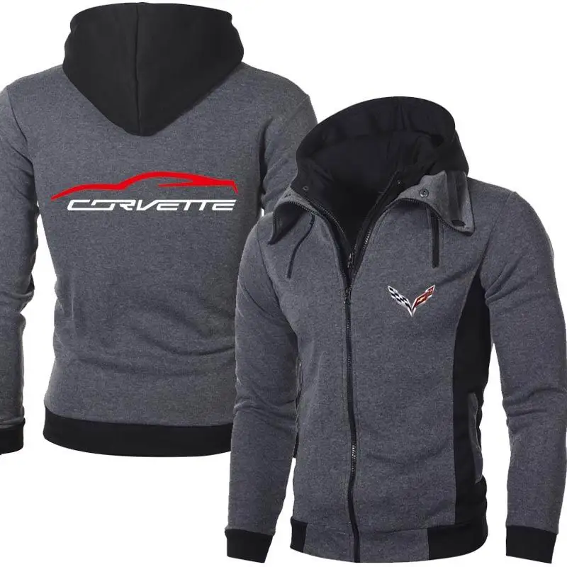 

2021 New Men's Chevrolet Corvette Outdoor Casual Male Jackets Warm Hoodies High Quality Harajuku Sweatshirts Outwear