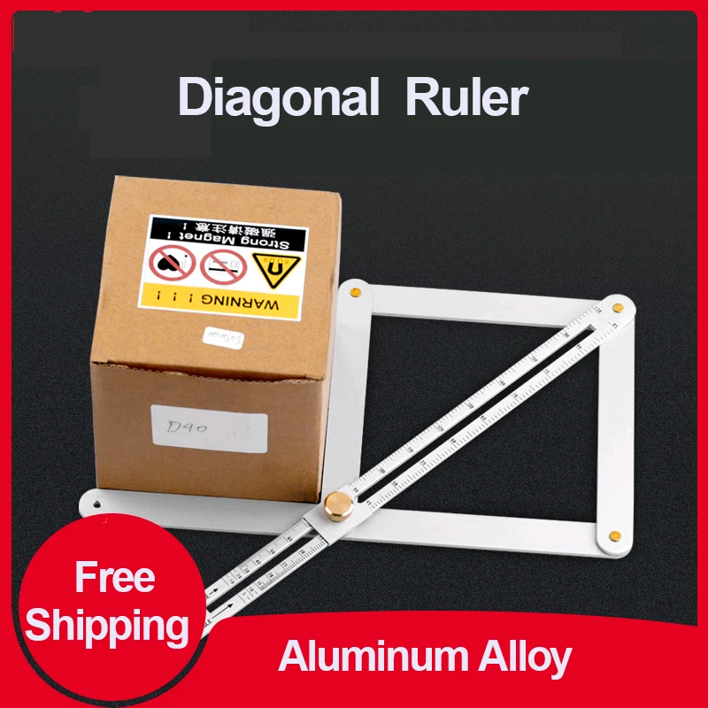 

Диагональная линейка Многофункциональный квадратный транспортир инструмент для деревообработки высокоточная потолочная режущая кромка ...