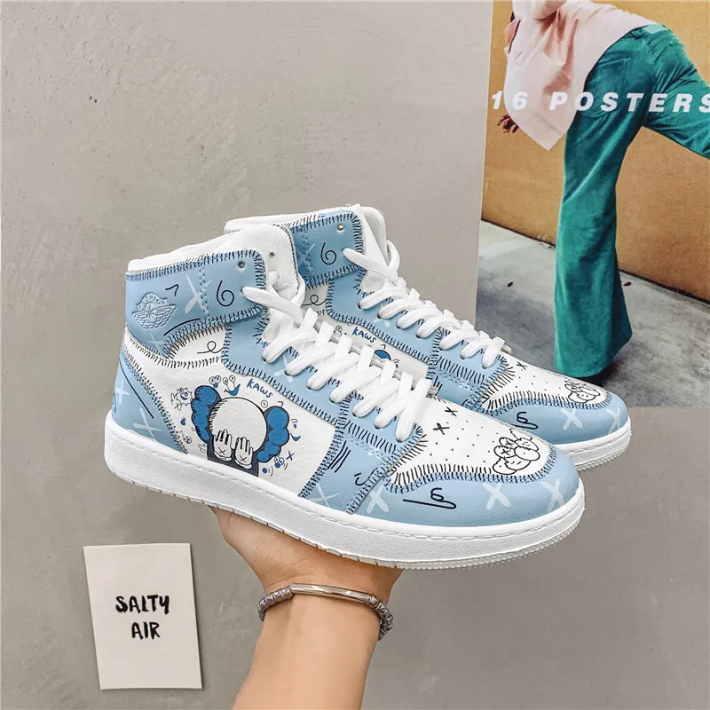 

Fashion Anime Sneakers Men High Top Casual Shoes Cartoon Animation Vulcanized Shoes Student Sneakers Zapatillas Hombre
