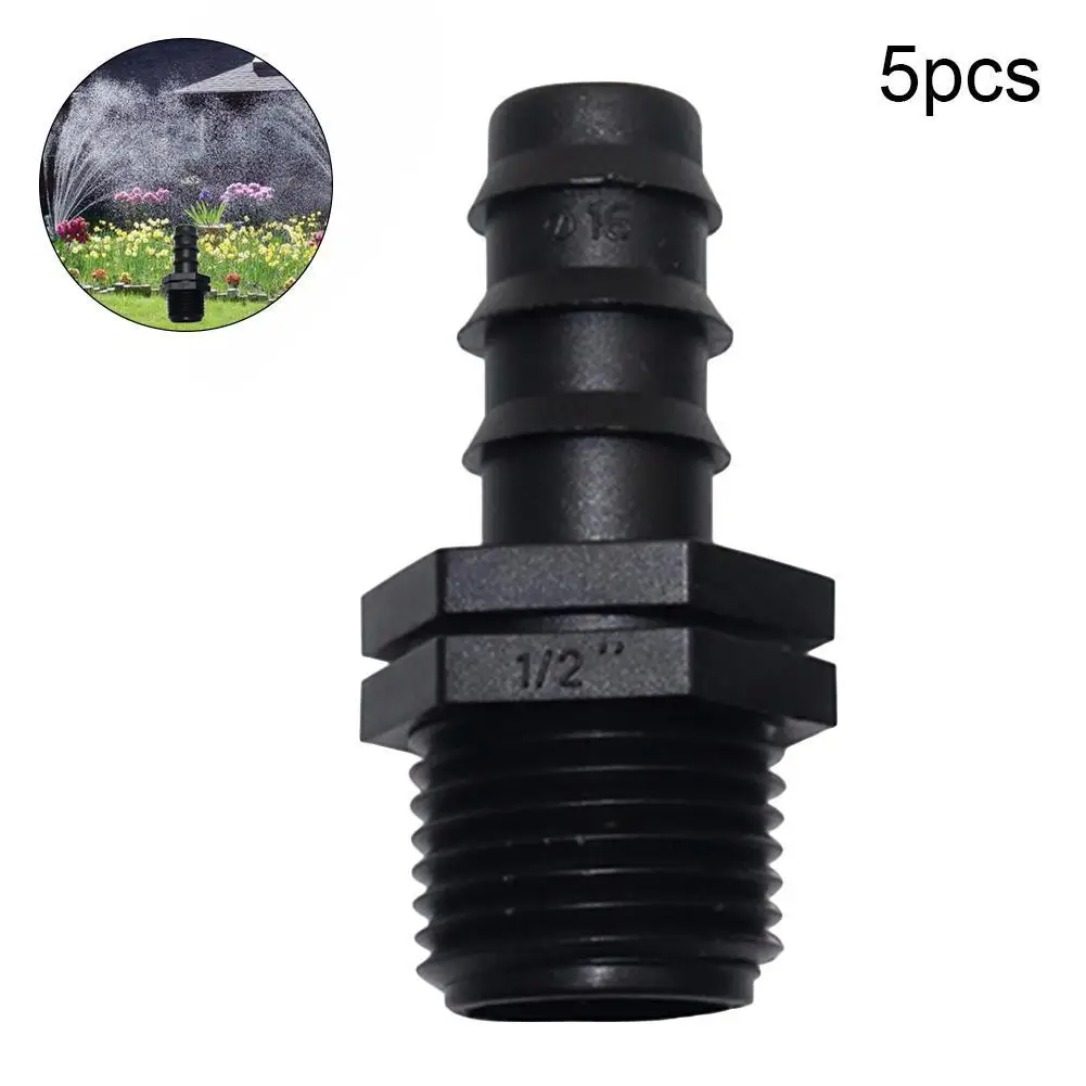 

5Pcs 1/2inch Male Thread Hose Straight 2-way Connector Garden Fitting Adapter Garden Supplies Watering & Irrigation