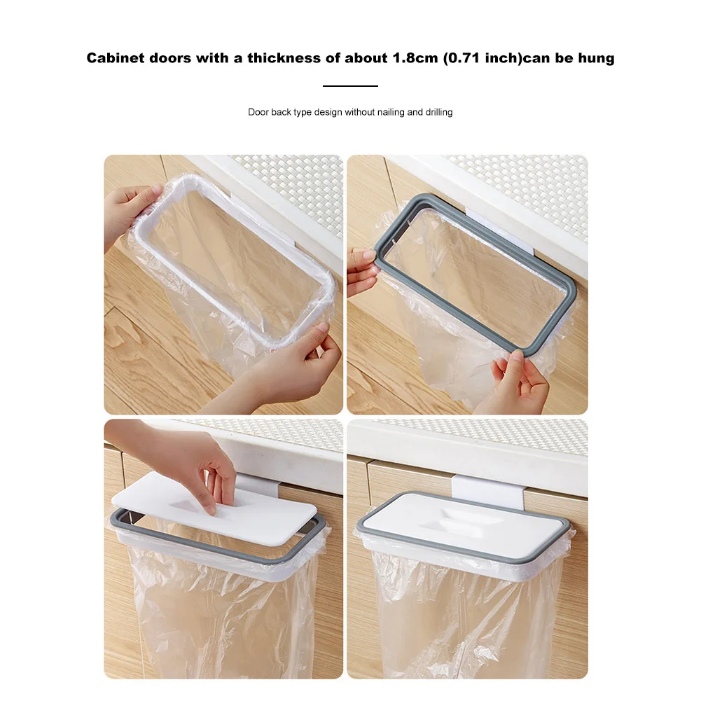 

Fashion Hanging Trash Garbage Bag Holder Kitchen Hanging Trash Can Waste Bin Garbage Rack Tool Storage Holders Trash Racks Box