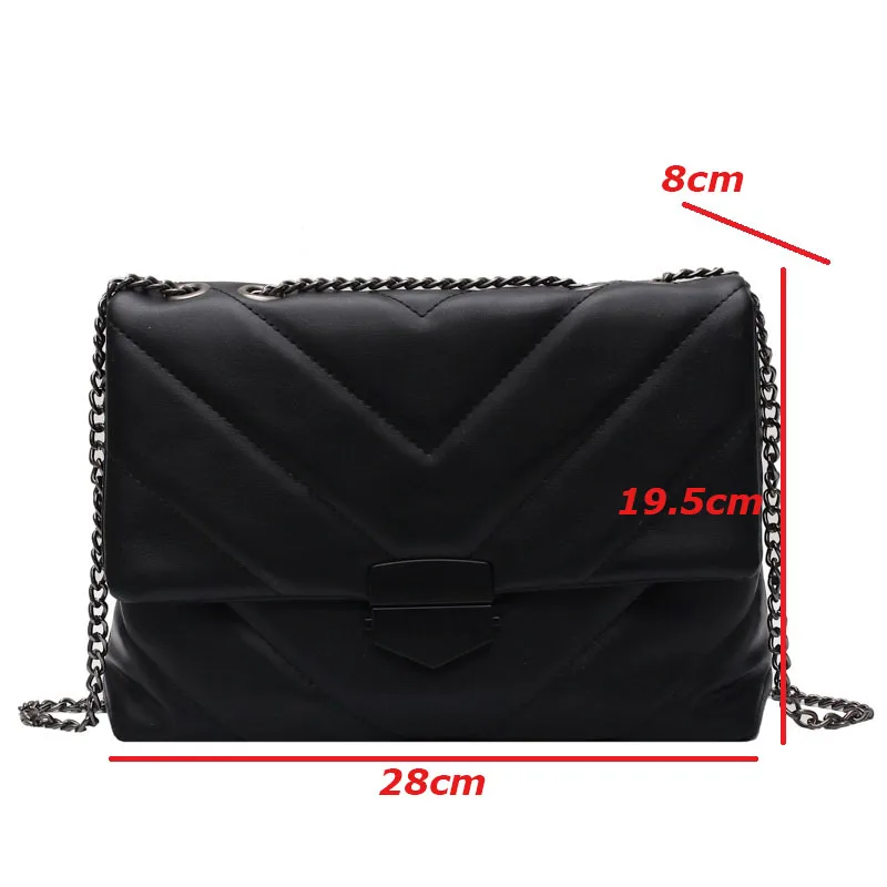 

2020 Chain Designer Leather Crossbody Bags For Women Handbags and Purses Large Capacity Shoulder Messenger Bags Female Hand Bag