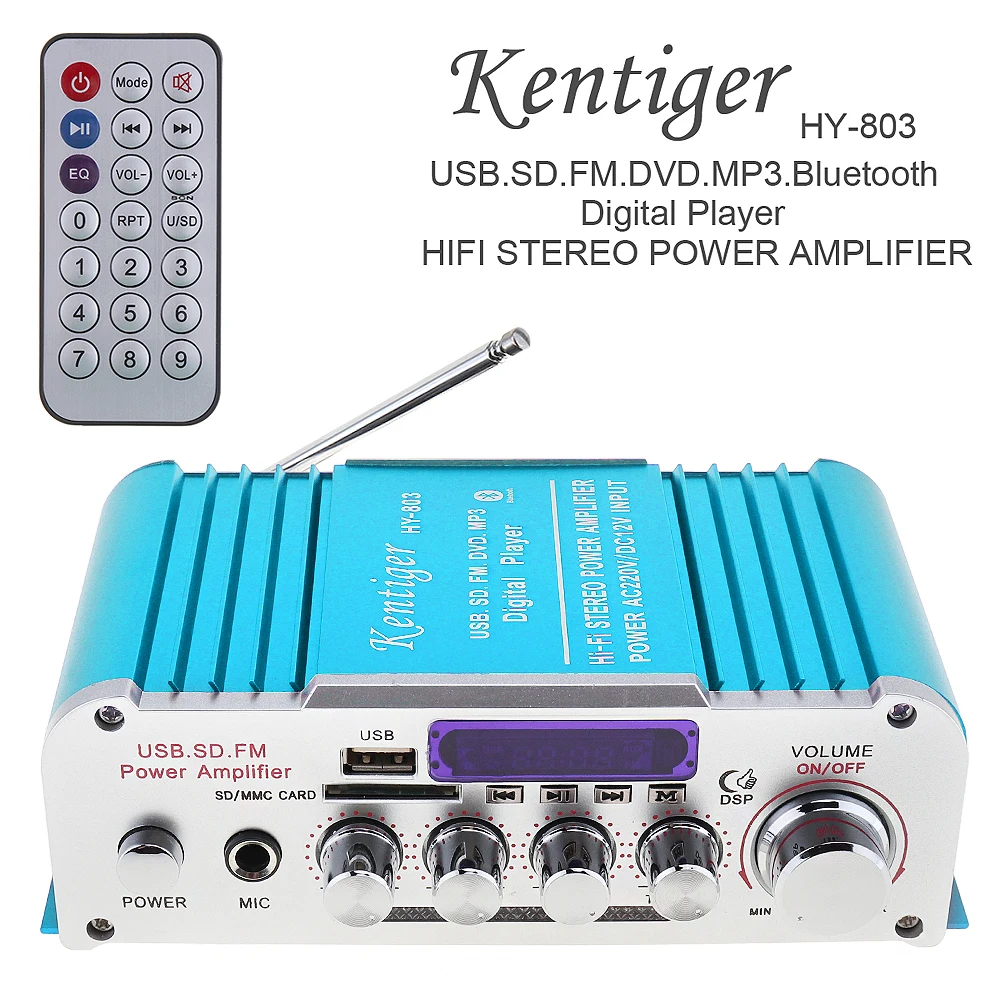 2CH Hi Fi Bluetooth автомобильный аудио усилитель мощности авто FM радио плеер с