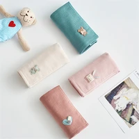 25x50cm 100 cotton 3d love hear bear applique embroidery cartoon animal children hand towel