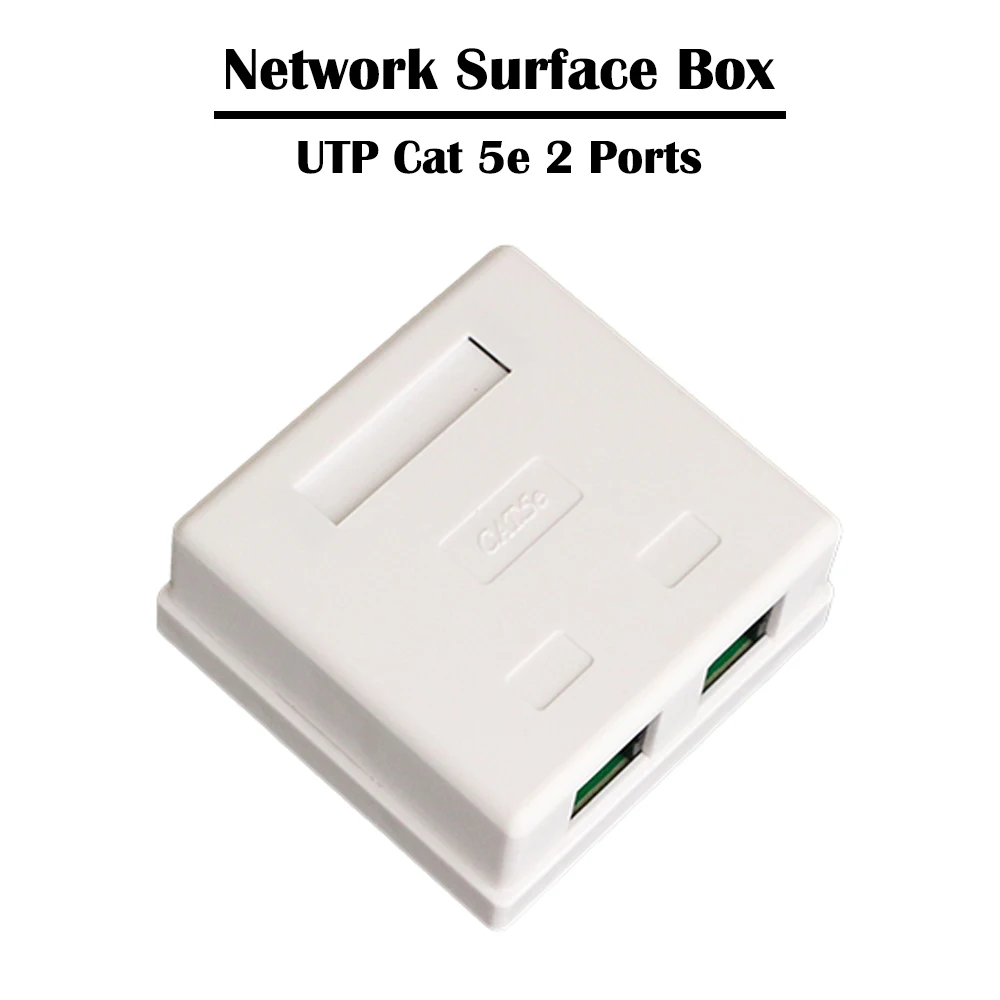 20 Pieces/lot 2 Ports UTP/FTP Cat 5e/Cat 6 Network Surface Box Data Information Junction RJ 45 Port Networking Ethernet 8P8C | Компьютеры