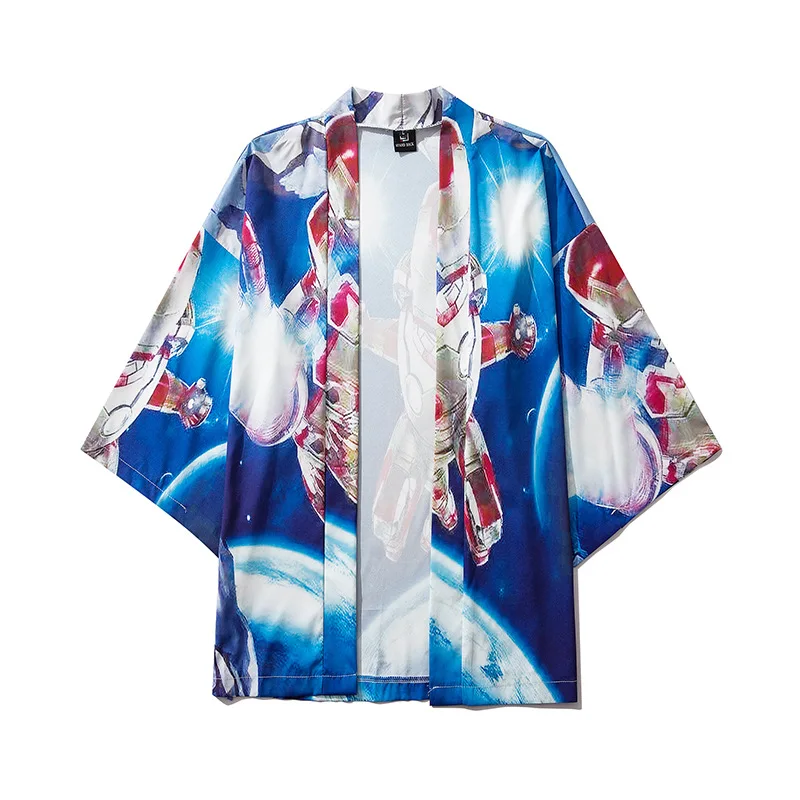 Японское кимоно мужской кардиган рубашка блузка yukata мужская одежда haori obi