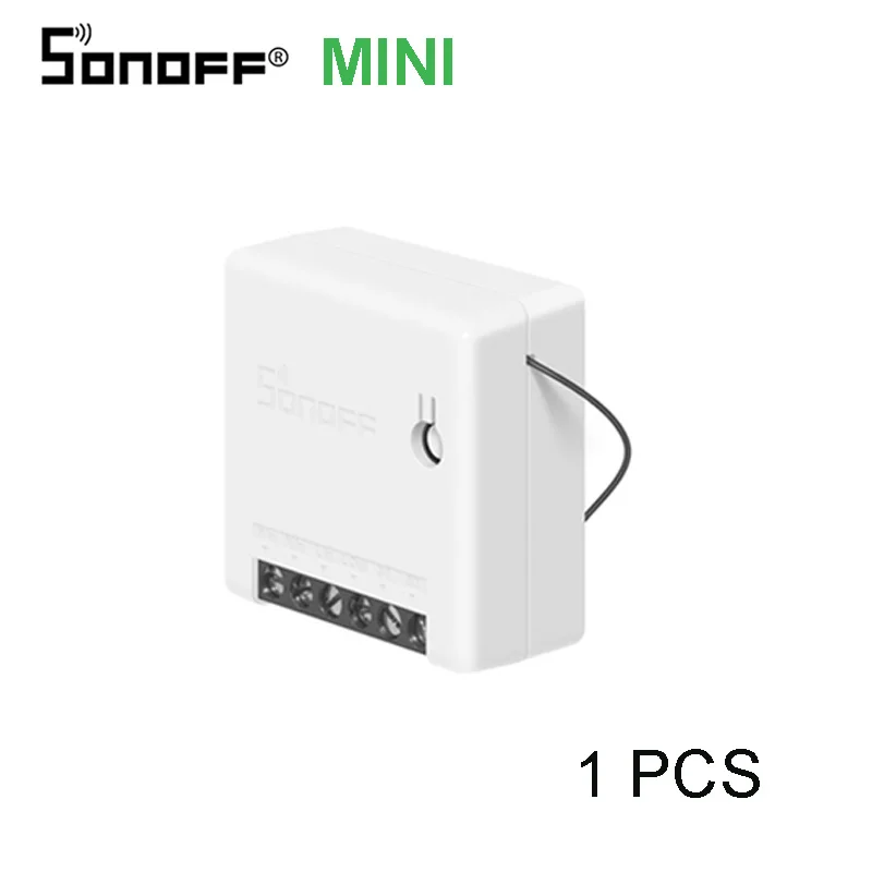 Sonoff Mini 1pcs 1-10pcsSONOFF Мини Wifi DIY умный коммутатор двухсторонняя проводка модули домашней автоматизации совместимы с eWelink Alexa amazon Google Home - Комплект: Sonoff Mini 1pcs