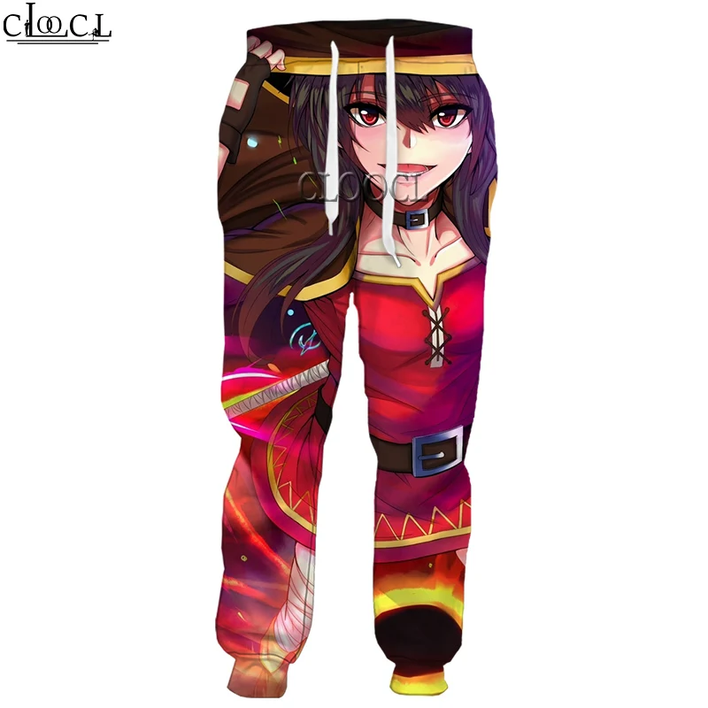 

HX Anime Girl Megumin Konosuba Trousers Men Women 3D Print Casual Fashion Sweatpants Harajuku Jogging Pants Drop Shipping