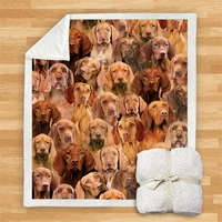 you will have a bunch of vizslas blanket 3d printed fleece blanket on bed home textiles dreamlike 06