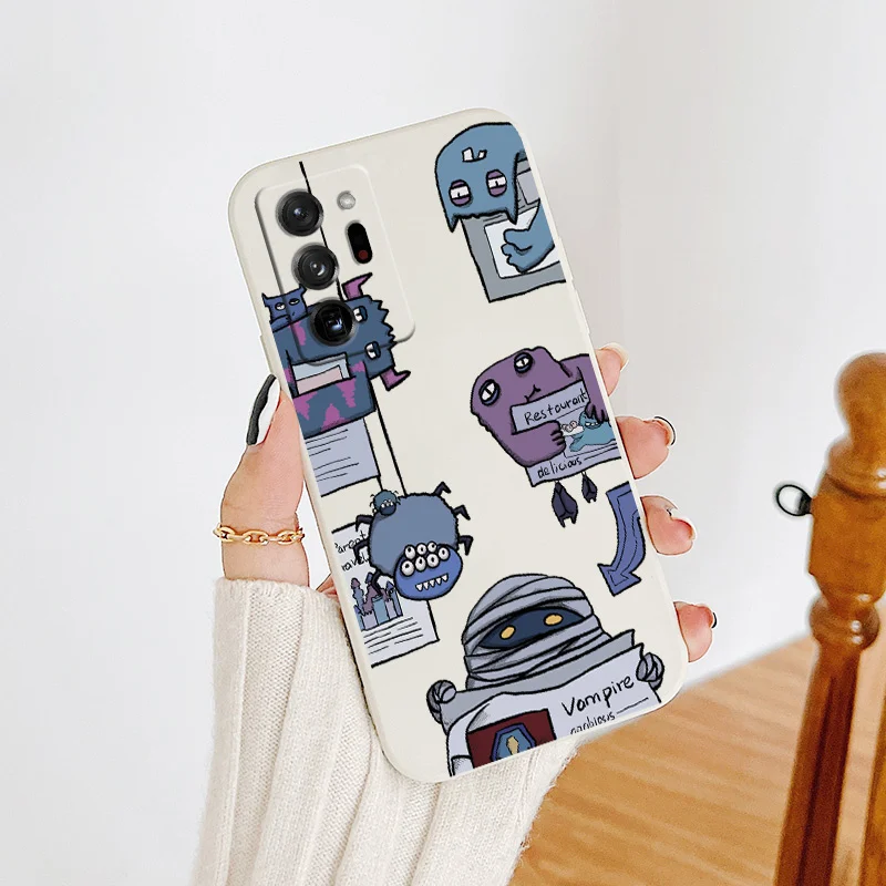 

Side Print Ghost Liquid Silicone Cover Case For Samsung Galaxy A72 A52 A42 A32 A22 A21S A02S A12 A02 A71 A51 A41 A31 Phone Case