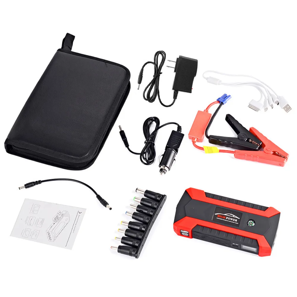 UK 89800mAh 12V lcd 4 USB Автомобильное зарядное устройство, зарядное устройство для автомобиля