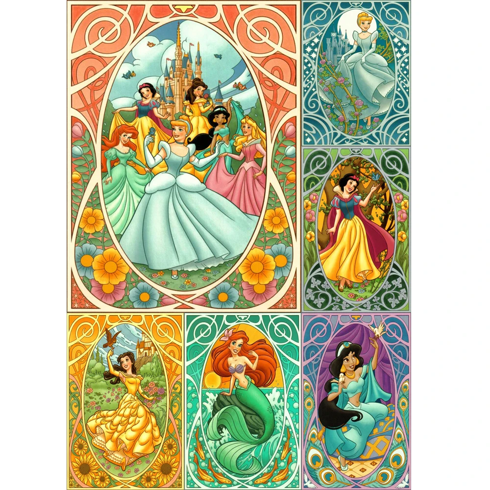 

5D Diamond Painting Disney Characters Princesses Diamond Embroidery Cross Stitch Art Mosaic Full Drill Home Decor Gifts