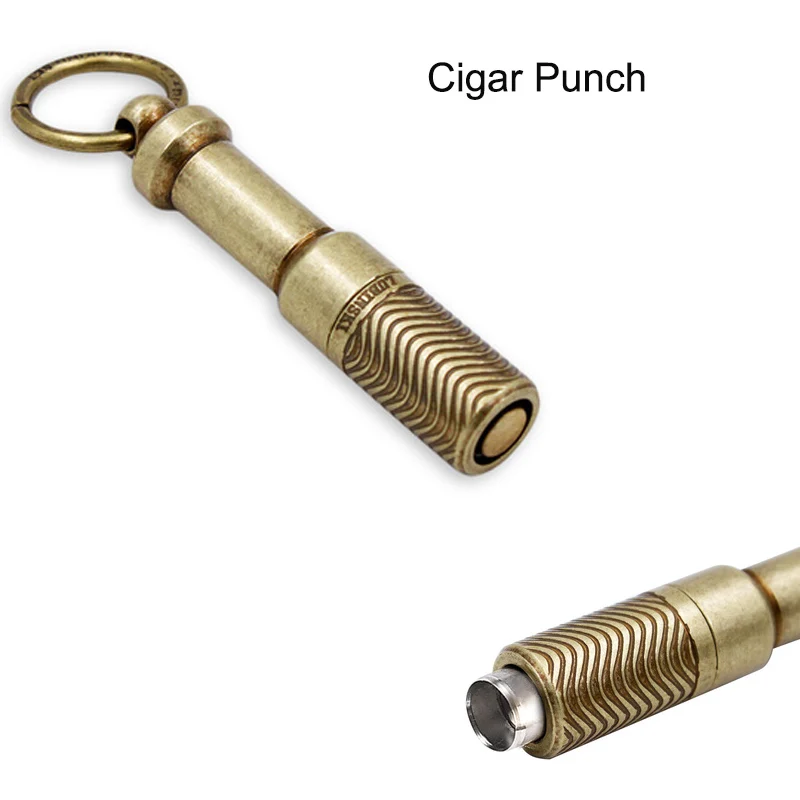

Metal Cigar Punch Cutter Gadgets Portable Pocket Metal Blade Chain Bullet Hole Cut,Men Gift with Gift box