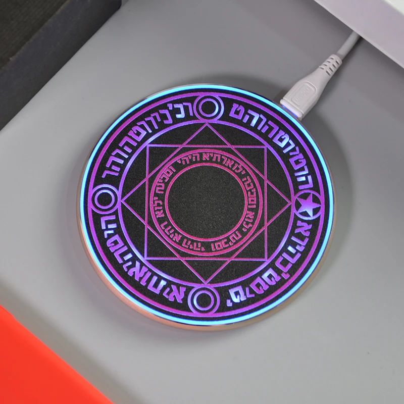 Беспроводное зарядное устройство Magic Circle 10 Вт Qi для iPhone 8 plus X XS 11 Pro Max XR Xiaomi