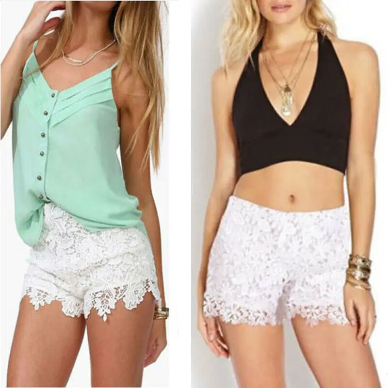 Женские летние кружевные шорты с цветочным принтом Новинка лета 2020 женские