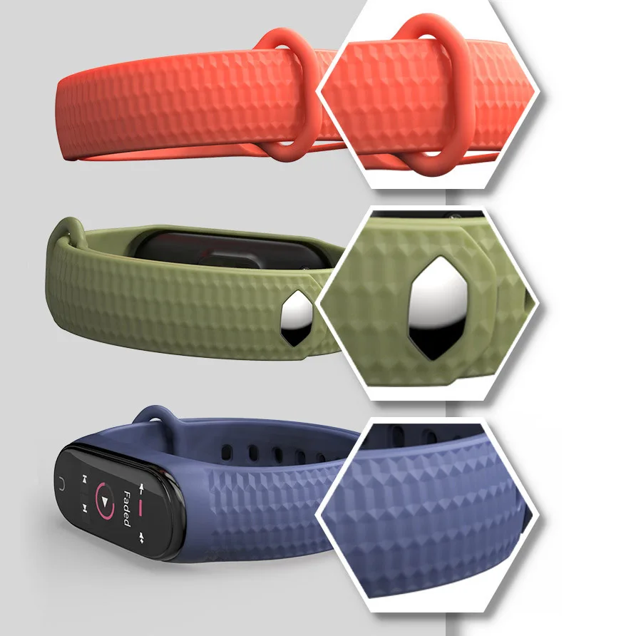 Сменный ремешок для Xiaomi mi Band 4 3 умный Браслет Силиконовый band сменный ремень умные