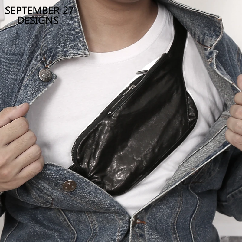 Нагрудная сумка из натуральной овечьей кожи Роскошный Многофункциональный