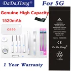 2022 г., DaDaXiong, литиевая батарея для iPhone 5, аккумулятор для iPhone5, литий-ионная батарея 1520 мАч, аккумулятор, бесплатные инструменты, розничная упаковка