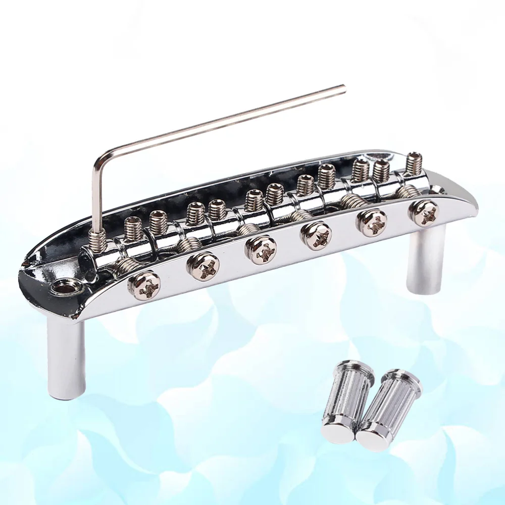 

GA414 Metal Guitar Parts Saddle Bridge for Electric Guitar Instrument Accessories (Silver)