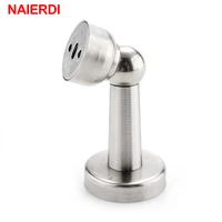 naierdi stainless steel magnetic sliver door stop stopper door holder catch floor fitting with screws for family home
