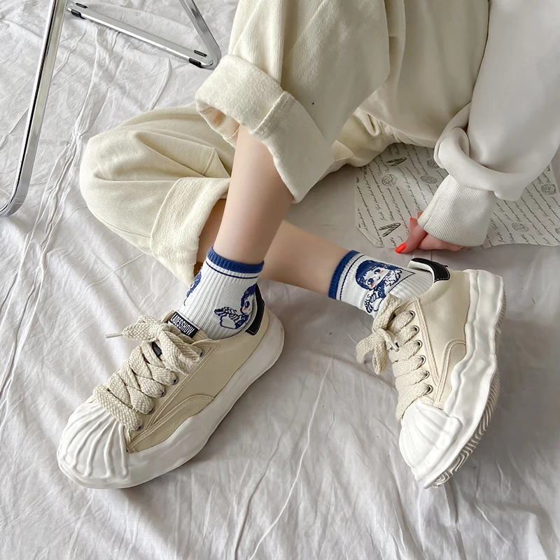 

Korean Shoes Round Toe All-Match Wedge Basket 2021 Women Casual Female Sneakers Modis Sports Cross Summer New Solid Leisure Basi